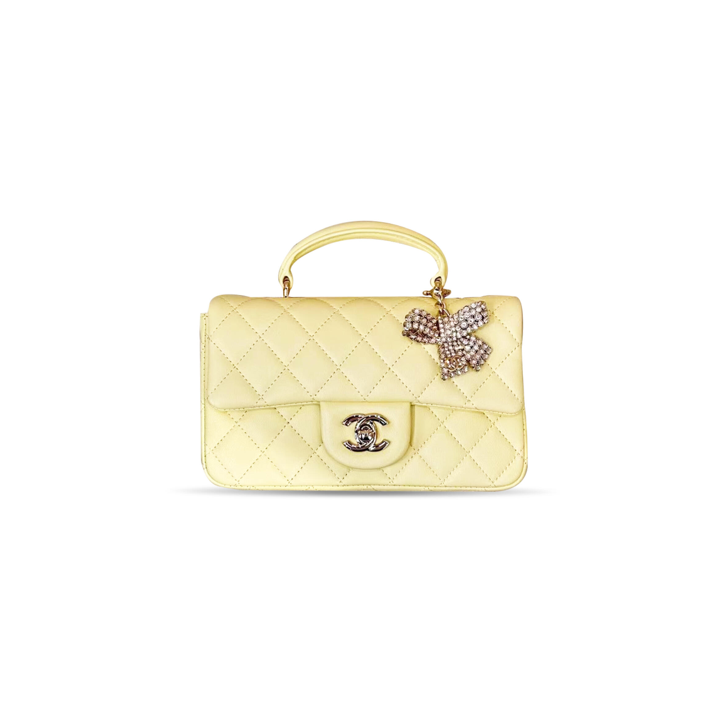 CHANEL MINI CLASSIC HANDBAG WITH TOP HANDLE AS2431 (20*12*6cm)